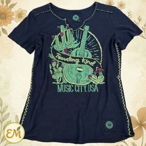 Double D Ranch Western Embroidered Travel Country Rock Music Cowgirl Festival M